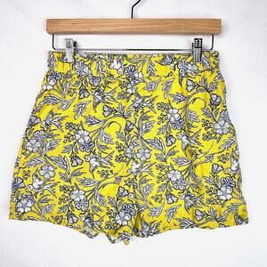 Universal Thread Yellow Bird Print Pull On Shorts Small